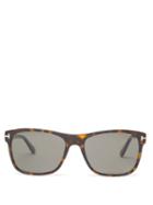 Matchesfashion.com Tom Ford Eyewear - Leo Square Acetate Sunglasses - Mens - Tortoiseshell
