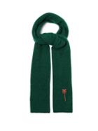 Matchesfashion.com The Elder Statesman - Palm Tree-embroidered Cashmere Scarf - Womens - Green Multi