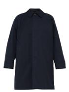 Matchesfashion.com Balenciaga - I Love Techno Cotton Twill Overcoat - Mens - Navy