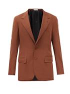Umit Benan B+ - Neapolitan-shoulder Wool-gabardine Suit Jacket - Mens - Brown