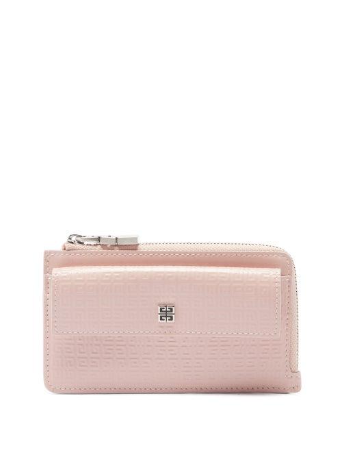 Givenchy - 4g-debossed Leather Cardholder - Womens - Light Pink