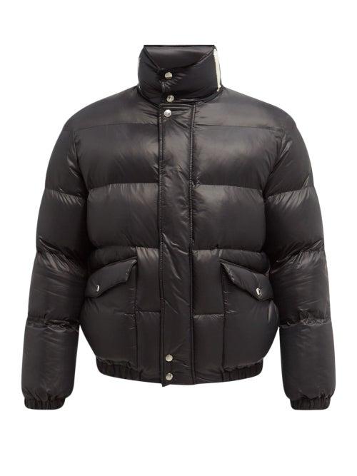 Alexander Mcqueen - Oversized Graffiti Logo-print Quilted Jacket - Mens - Black