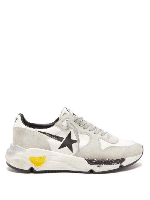 Matchesfashion.com Golden Goose - Running Sole Leather Trainers - Mens - White, Black