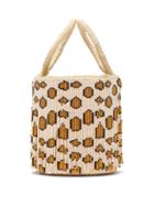 Matchesfashion.com Sensi Studio - Mini Leopard Print Beaded Fringe Bucket Bag - Womens - Leopard