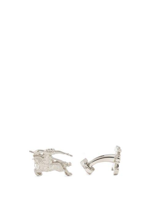 Matchesfashion.com Burberry - Equestrian Knight Cufflinks - Mens - Silver