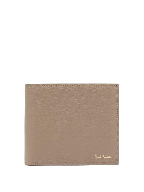 Matchesfashion.com Paul Smith - Grained Leather Bifold Wallet - Mens - Grey