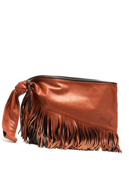 Matchesfashion.com Isabel Marant - Farwo Tasselled Leather Clutch - Womens - Red