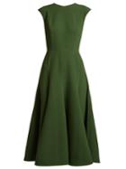 Emilia Wickstead Denver Crepe A-line Midi Dress