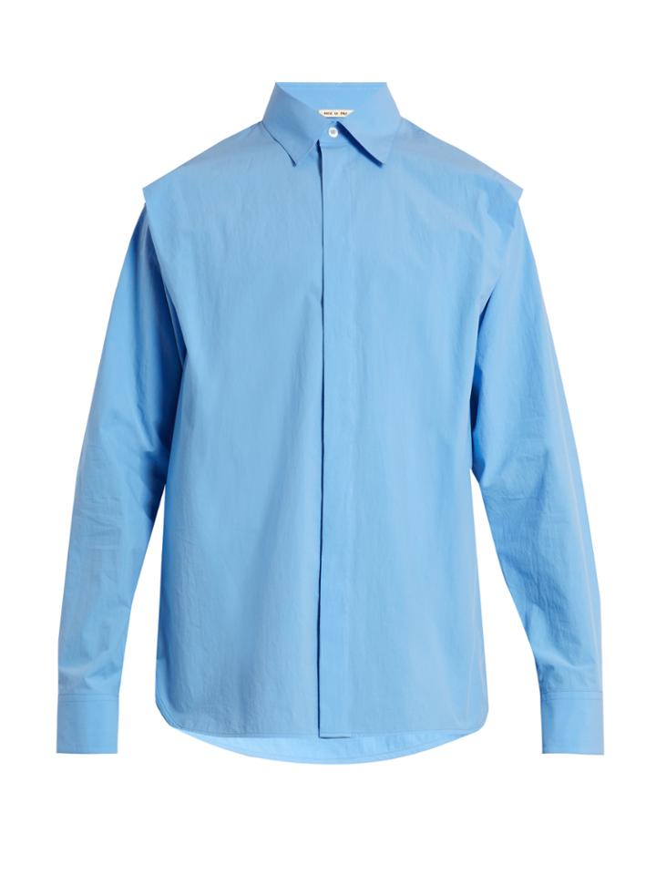 Marni Shoulder-pleat Cotton-poplin Shirt