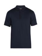 Giorgio Armani Geometric-print Stretch-cotton Polo Shirt