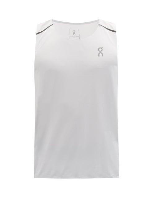 Matchesfashion.com On - Logo-print Performance-jersey Tank Top - Mens - Grey