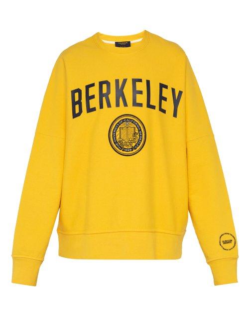 Matchesfashion.com Calvin Klein 205w39nyc - Berkeley Print Cotton Sweatshirt - Mens - Yellow