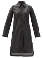 Matchesfashion.com Stand Studio - Remi Faux-leather Shirt Dress - Womens - Black