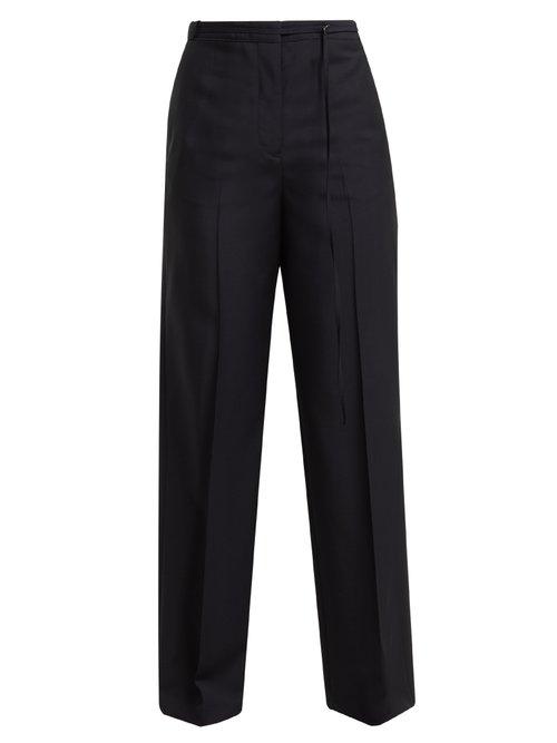 Matchesfashion.com Jil Sander - Fabio Wool And Mohair Blend Trousers - Womens - Navy