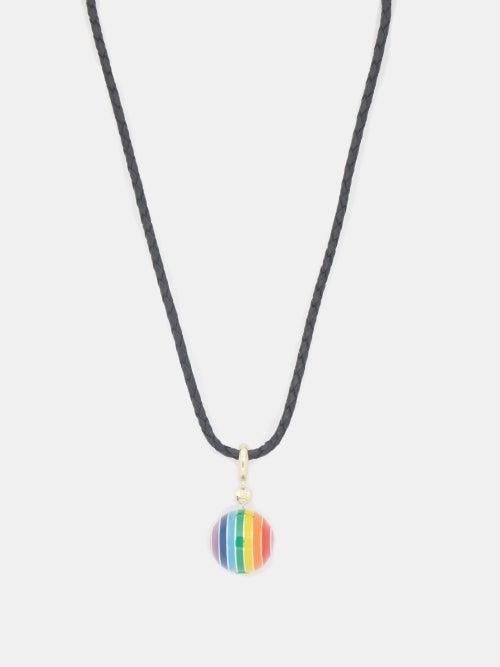 Lauren Rubinski - Rainbow Ball Enamel & 14kt Gold Necklace - Womens - Gold Multi