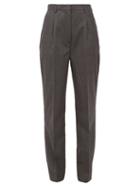 Matchesfashion.com Prada - Prince Of Wales Check Wool Trousers - Womens - Grey Multi