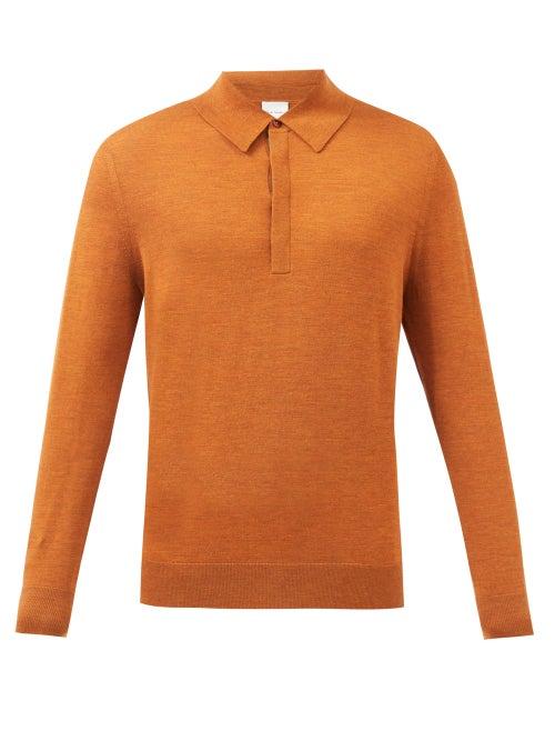 Paul Smith - Artist-stripe Merino Polo Shirt - Mens - Orange