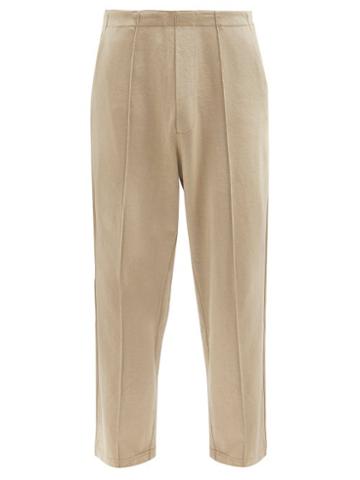 Mens Rtw Lady White Co. - Raised-seam Cotton-blend Jersey Track Pants - Mens - Beige