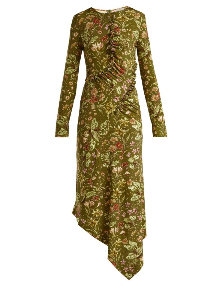 Preen By Thornton Bregazzi Nita Floral-print Stretch-crepe Dress