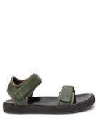 Matchesfashion.com The Row - Velcro-strap Leather Sandals - Womens - Dark Green