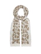 Matchesfashion.com Max Mara - Leopard Print Fine Knit Scarf - Womens - Beige