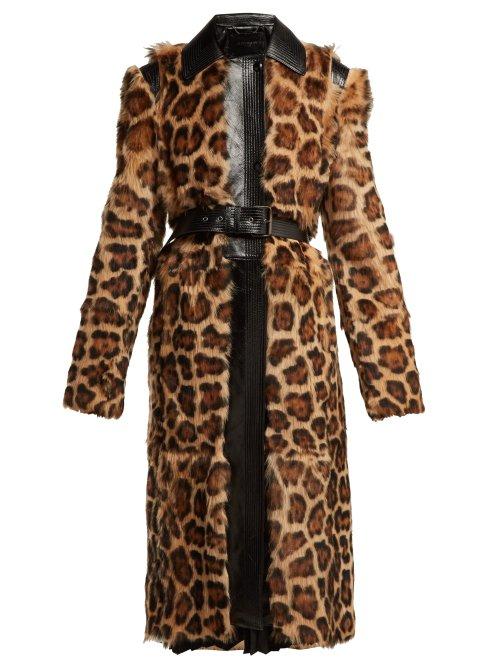 Matchesfashion.com Givenchy - Leopard Print Shearling Coat - Womens - Multi