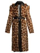 Matchesfashion.com Givenchy - Leopard Print Shearling Coat - Womens - Multi