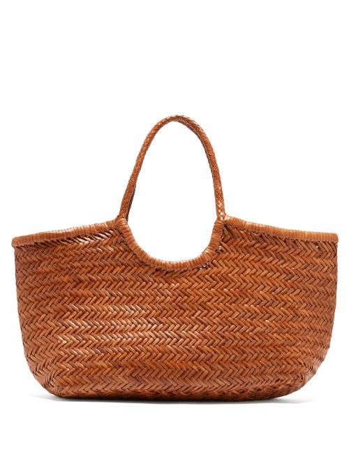 Matchesfashion.com Dragon Diffusion - Nantucket Woven-leather Basket Bag - Womens - Tan