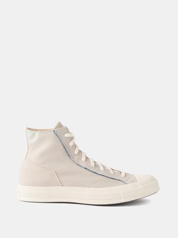 Converse - Chuck 70 High-top Frayed Canvas Trainers - Mens - Beige