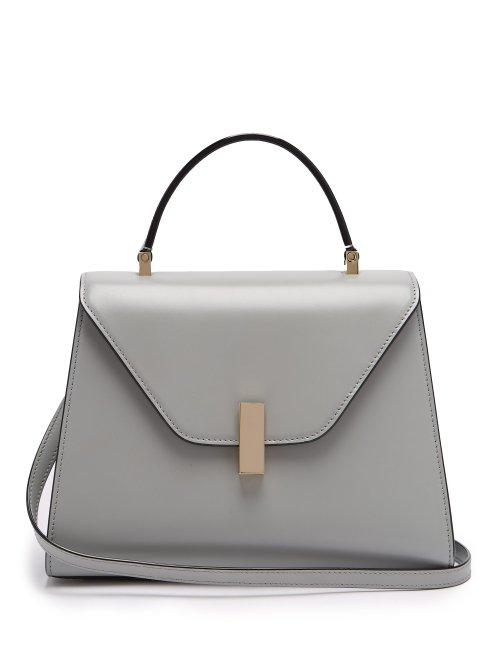 Matchesfashion.com Valextra - Iside Medium Leather Bag - Womens - Light Blue