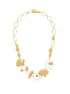 Matchesfashion.com Misho - Pebble Charm And Lucite Necklace - Womens - Gold