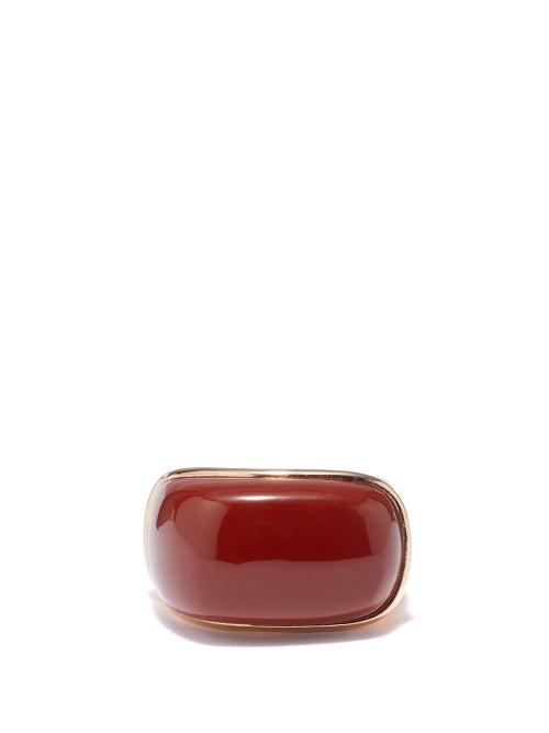 Fernando Jorge - Oblong Jasper & 18kt Rose-gold Ring - Womens - Red Gold