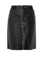 Matchesfashion.com A.p.c. - Jenn A Line Leather Skirt - Womens - Navy