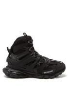 Balenciaga - Track Hike Panelled Faux-leather Trainers - Mens - Black