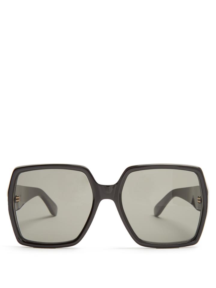 Saint Laurent Oversized Rectangle-frame Acetate Sunglasses