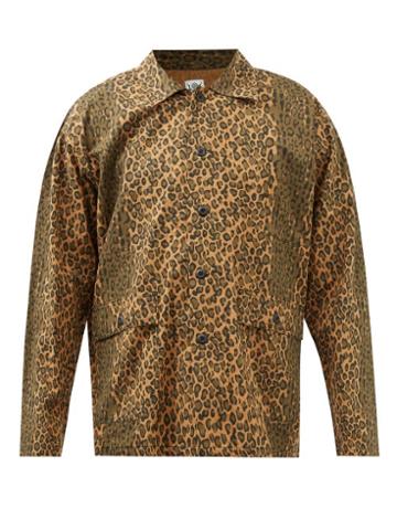 South2 West8 - Leopard-print Cotton-canvas Shirt - Mens - Leopard