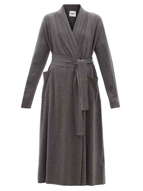 Ladies Rtw Jil Sander - Longline Cashmere Longline Cardigan - Womens - Grey