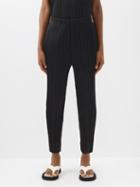 Pleats Please Issey Miyake - Technical-pleated Trousers - Womens - Black