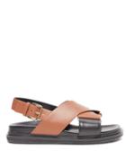 Matchesfashion.com Marni - Fussbett Leather Slingback Sandals - Womens - Tan