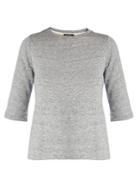 A.p.c. Ida Short-sleeved Cotton-blend Sweatshirt