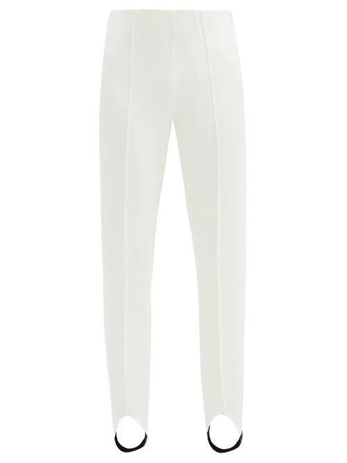 Matchesfashion.com Bogner - Elaine Stretch-jersey Slim-leg Stirrup Trousers - Womens - White