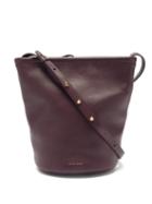 Matchesfashion.com Mansur Gavriel - Zip Bucket Medium Leather Shoulder Bag - Womens - Burgundy