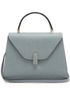 Matchesfashion.com Valextra - Iside Medium Grained Leather Bag - Womens - Light Blue