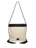 Matchesfashion.com Zeus + Dione - Kymata Braided Canvas And Leather Cross-body Bag - Womens - Black Cream
