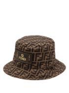 Matchesfashion.com Fendi - Ff Print Cotton Bucket Hat - Mens - Brown Multi