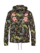 Gucci Detachable-hood Jungle-print Nylon Bomber Jacket