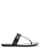 Matchesfashion.com Gucci - Gg Marmont Flat Leather Sandals - Womens - Black