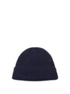 Matchesfashion.com Ami - Ribbed Cotton Beanie Hat - Mens - Navy