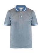 Brioni Contrast-collar Cotton And Silk-blend Polo Shirt