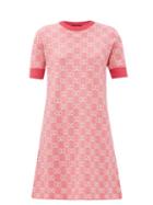 Matchesfashion.com Gucci - Gg-jacquard Wool-blend Mini Dress - Womens - Pink White